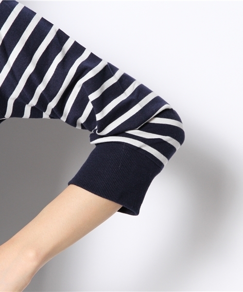 WEGO（ウィゴー）の「WEGO/オフショルダー7分袖スウェット（スウェット・レディース・ネイビー/オフホワイト/ホワイト系その他/杢グレー・FREE）」の9枚目の写真