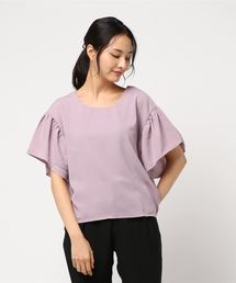 KOBE LETTUCE | [スキッパー/ノースリーブ/袖フリル]リネンタッチ3typeブラウス(シャツ/ブラウス)