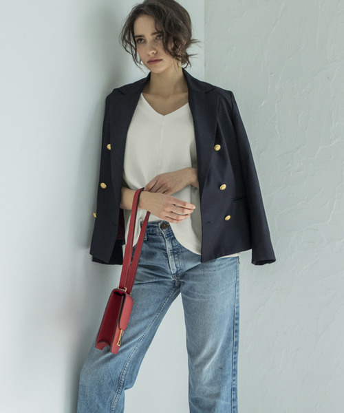 STYLEDOOR（スタイルドア）の「ワッフルVネックプルオーバー（Tシャツ/カットソー・レディース・ブラック/カーキ/オフホワイト・FREE）」の18枚目の写真