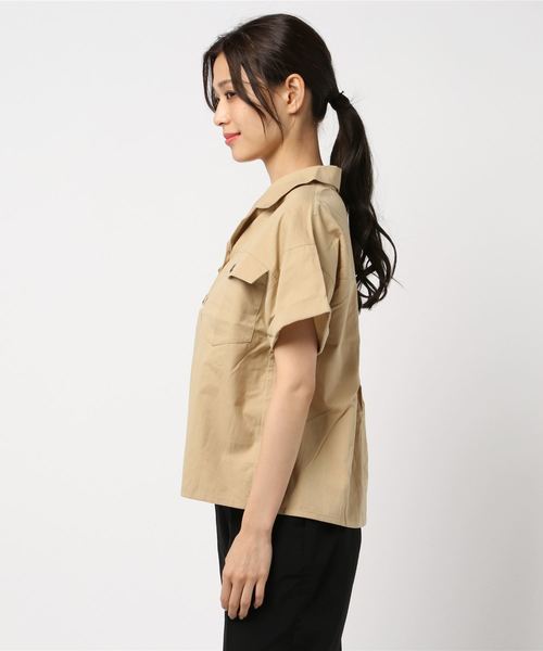 ASTORIA ODIER(アストリアオディール)の「サファリシャツ(シャツ/ブラウス・レディース・ベージュ/ブラウン/カーキ・MEDIUM)」の5枚目の写真
