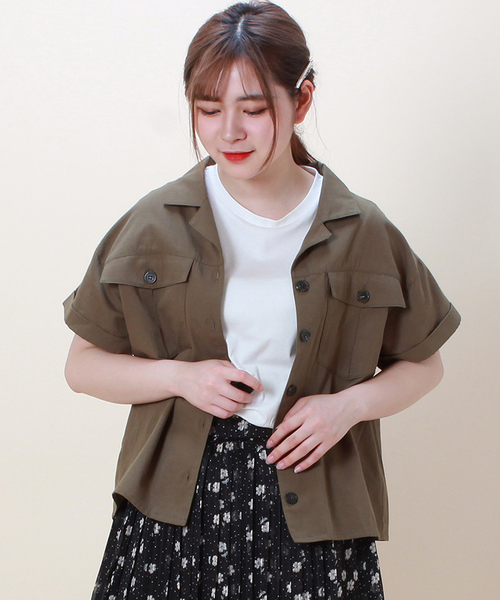 ASTORIA ODIER(アストリアオディール)の「サファリシャツ(シャツ/ブラウス・レディース・ベージュ/ブラウン/カーキ・MEDIUM)」の3枚目の写真