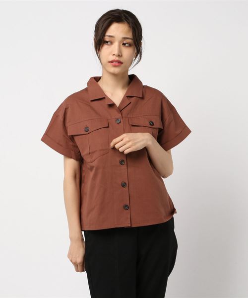 ASTORIA ODIER(アストリアオディール)の「サファリシャツ(シャツ/ブラウス・レディース・ベージュ/ブラウン/カーキ・MEDIUM)」の6枚目の写真