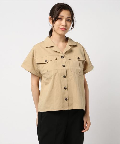 ASTORIA ODIER(アストリアオディール)の「サファリシャツ(シャツ/ブラウス・レディース・ベージュ/ブラウン/カーキ・MEDIUM)」の7枚目の写真
