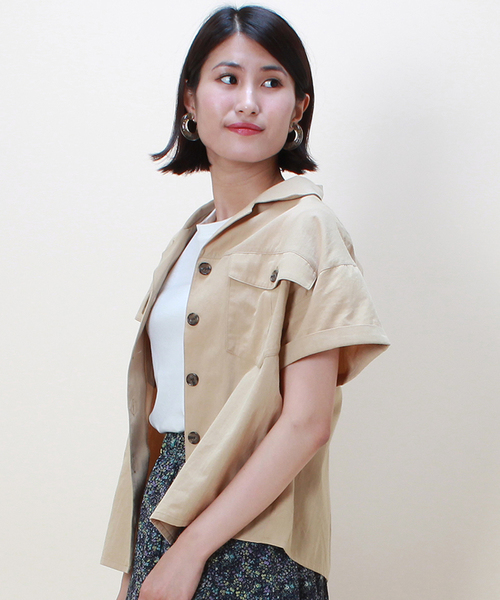 ASTORIA ODIER(アストリアオディール)の「サファリシャツ(シャツ/ブラウス・レディース・ベージュ/ブラウン/カーキ・MEDIUM)」の9枚目の写真