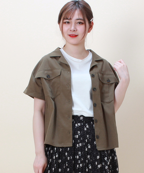 ASTORIA ODIER(アストリアオディール)の「サファリシャツ(シャツ/ブラウス・レディース・ベージュ/ブラウン/カーキ・MEDIUM)」の13枚目の写真