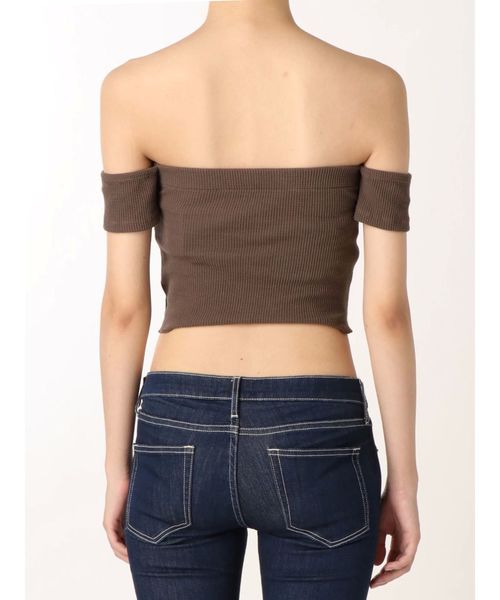 GYDA（ジェイダ）の「オフショルワッフルビスチェ（キャミソール・レディース・ブラック/カーキ/ボルドー・FREE）」の19枚目の写真