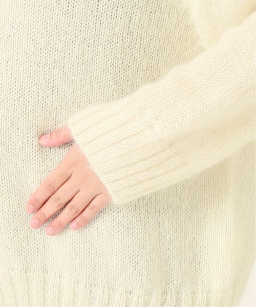 SLOBE IENA（スローブイエナ）の「【ISLAND TIEDS / アイランド タイド】SLOBE別注 モヘアタートルニット◆（ニット/セーター・レディース・ホワイト/グレー/パープル・FREE）」の13枚目の写真
