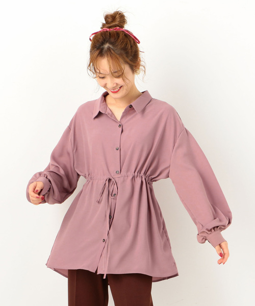 archives（アルシーヴ）の「ドロストBIGシャツ（シャツ/ブラウス・レディース・ブラック/ブラウン/アイボリー/ラベンダー・MEDIUM）」の4枚目の写真