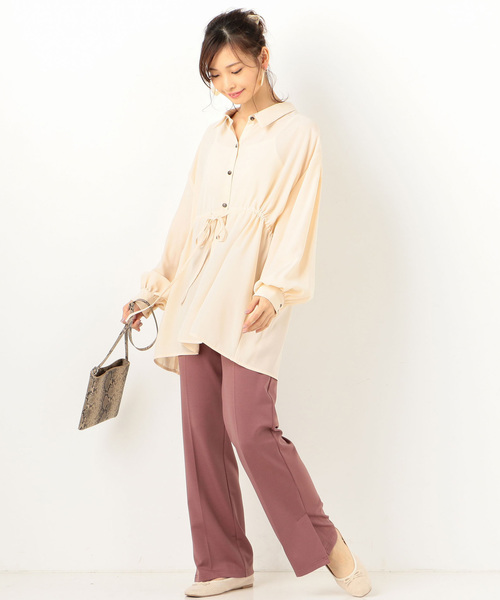 archives（アルシーヴ）の「ドロストBIGシャツ（シャツ/ブラウス・レディース・ブラック/ブラウン/アイボリー/ラベンダー・MEDIUM）」の8枚目の写真