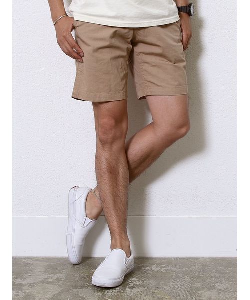 coen(コーエン)の「タイプライターショーツ(チノパンツ・メンズ・オリーブ/ネイビー/ターコイズブルー/ベージュ・SMALL/X-SMALL/MEDIUM/LARGE/X-LARGE)」の1枚目の写真