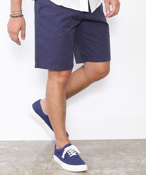 coen(コーエン)の「タイプライターショーツ(チノパンツ・メンズ・オリーブ/ネイビー/ターコイズブルー/ベージュ・SMALL/X-SMALL/MEDIUM/LARGE/X-LARGE)」の4枚目の写真