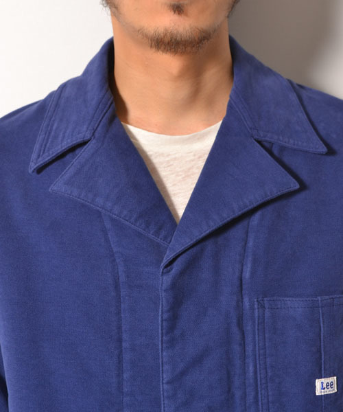 LEE×AMERICAN RAG CIE（リーアメリカンラグシー）の「LEE × AMERICAN RAG CIE 別注モールスキンショップコート∴（ステンカラーコート・メンズ・ブラック/ベージュ/ブルー・MEDIUM/SMALL/LARGE）」の10枚目の写真