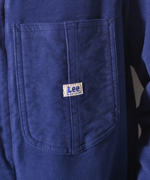 LEE×AMERICAN RAG CIE（リーアメリカンラグシー）の「LEE × AMERICAN RAG CIE 別注モールスキンショップコート∴（ステンカラーコート・メンズ・ブラック/ベージュ/ブルー・MEDIUM/SMALL/LARGE）」の16枚目の写真