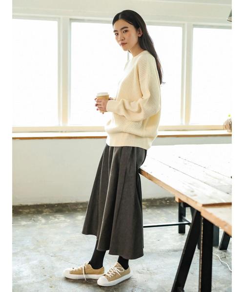 AMERICAN HOLIC（アメリカンホリック）の「クルーネック片畦ニットプルオーバー ＊（ニット/セーター・レディース・グレー系その他2/ブラウン/ネイビー/ベージュ系その他2/アイボリー・L/M）」の8枚目の写真