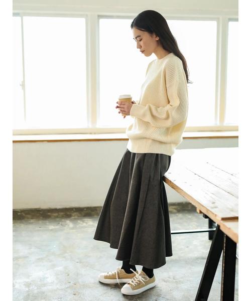 AMERICAN HOLIC（アメリカンホリック）の「クルーネック片畦ニットプルオーバー ＊（ニット/セーター・レディース・グレー系その他2/ブラウン/ネイビー/ベージュ系その他2/アイボリー・L/M）」の9枚目の写真