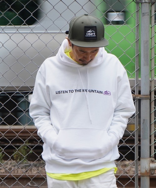 CAMP7（キャンプセブン）の「CAMP7 BOULDER PRINT PARKA（パーカー・メンズ・ホワイト/ブラック/ヘザーグレー・MEDIUM/LARGE/X-LARGE）」の2枚目の写真