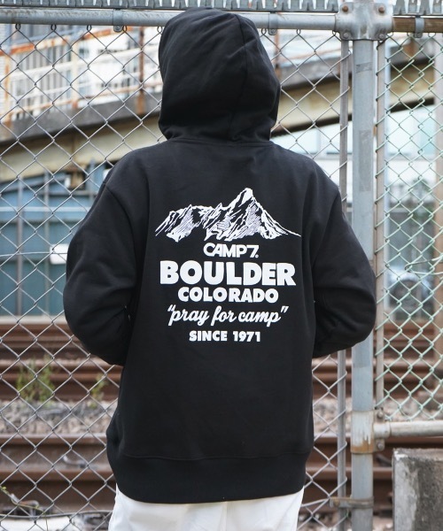 CAMP7（キャンプセブン）の「CAMP7 BOULDER PRINT PARKA（パーカー・メンズ・ホワイト/ブラック/ヘザーグレー・MEDIUM/LARGE/X-LARGE）」の3枚目の写真