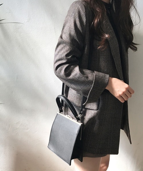 Bifrost(ビフレスト)の「チェックテーラード ロングジャケット(テーラードジャケット・レディース・ブラウン/グレー/グレー系その他/ブラウン系その他/ライトブラウン・FREE)」の21枚目の写真