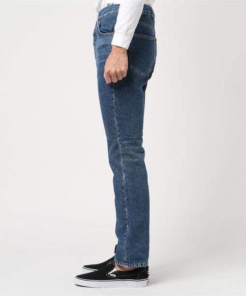 JOHN LAWRENCE SULLIVAN（ジョンローレンスサリバン）の「WASHED DENIM BI-COLOR PANTS（デニムパンツ・メンズ・インディゴブルー・46）」の3枚目の写真