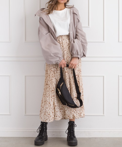 SpRay（スプレイ）の「ピーチボリュームスリ－ブマウンテンパーカー（マウンテンパーカー・レディース・グレイッシュベージュ/ライトカーキ/ベージュ/モカ/ブラック・FREE）」の16枚目の写真