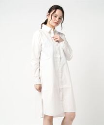 【OUTDOOR PRODUCTS】ツイルワンピース ロングシャツワンピース