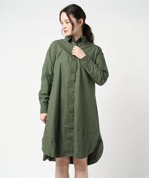 【OUTDOOR PRODUCTS】ツイルワンピース ロングシャツワンピース