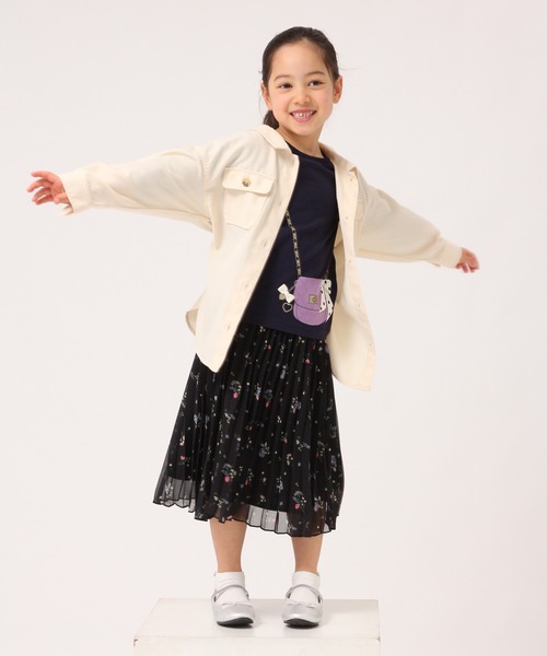 GLOBAL WORK（グローバルワーク）の「【キッズ】シフォンプリーツスカート/862571（スカート・キッズ・ブラック/ベージュ/ライトピンク・130cm/140cm/110cm/100cm/120cm）」の4枚目の写真