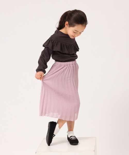 GLOBAL WORK（グローバルワーク）の「【キッズ】シフォンプリーツスカート/862571（スカート・キッズ・ブラック/ベージュ/ライトピンク・130cm/140cm/110cm/100cm/120cm）」の6枚目の写真