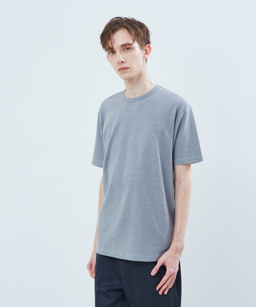 ABAHOUSE GRAY(アバハウスグレイ)の「【展開店舗限定】ストレッチタックフライス半袖Tシャツ(Tシャツ/カットソー・メンズ・ホワイト/ネイビー/グレー/ピンク/グレイッシュベージュ・46/48/50)」の3枚目の写真