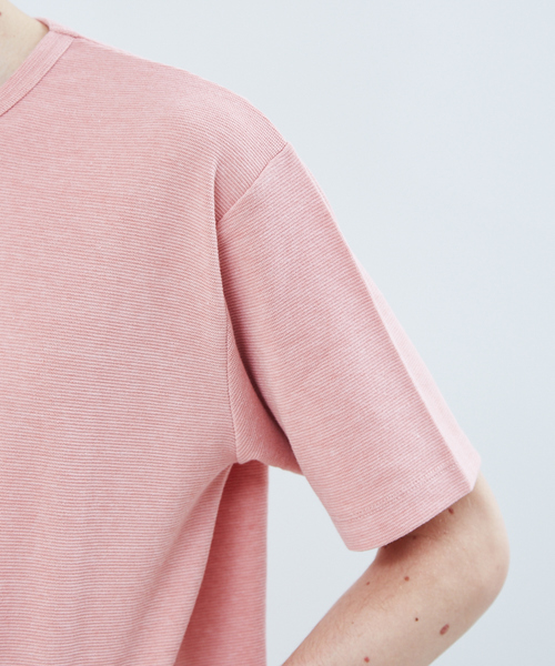 ABAHOUSE GRAY(アバハウスグレイ)の「【展開店舗限定】ストレッチタックフライス半袖Tシャツ(Tシャツ/カットソー・メンズ・ホワイト/ネイビー/グレー/ピンク/グレイッシュベージュ・46/48/50)」の17枚目の写真