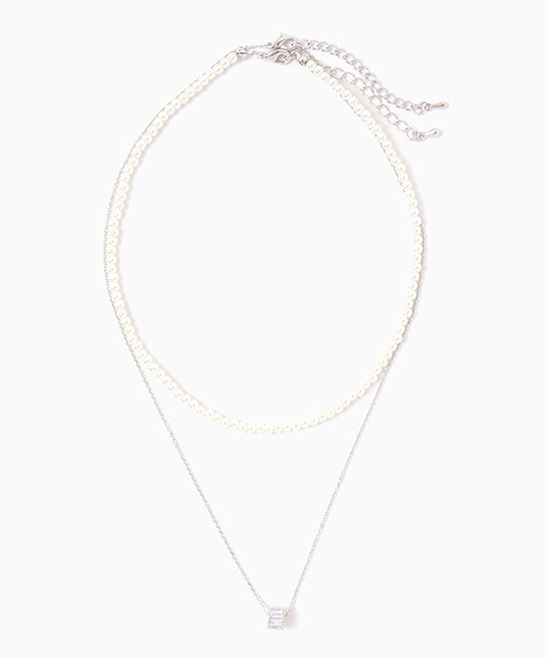 パール チェーン2連結婚式ネックレス パール チェーン2連結婚式ネックレス