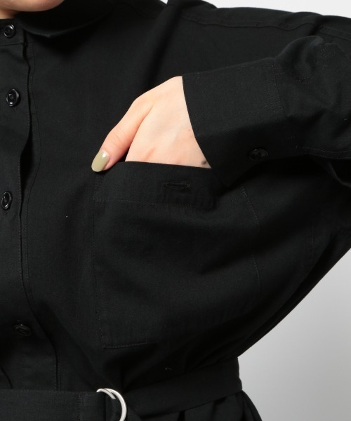 PAGEBOY（ページボーイ）の「コットンレーヨンサファリシャツ（シャツ/ブラウス・レディース・カーキ/ブラック/オフホワイト/グレイッシュベージュ・FREE）」の21枚目の写真