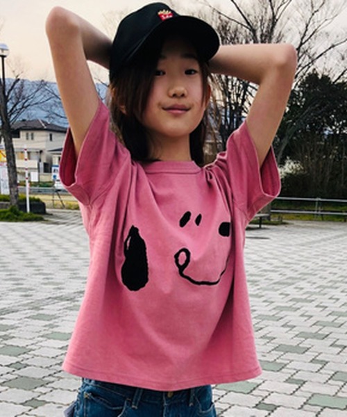 Right-on（ライトオン）の「【SNOOPY】ＢＩＧスヌーピーＴシャツ（Tシャツ/カットソー・キッズ・ベージュ/ピンク/ブラック・120/130/140/105）」の4枚目の写真