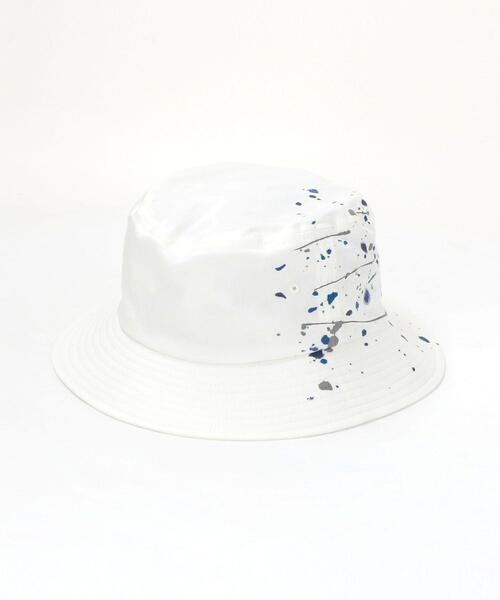 BEAUTY&YOUTH UNITED ARROWS（ビューティーアンドユースユナイテッドアローズ）の「BY ペイント バケットハット（ハット・メンズ・オフホワイト/ブラック・FREE）」の2枚目の写真