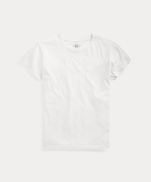 RRL(ダブル アール エル)の「コットン ジャージー クルーネック Tシャツ(Tシャツ/カットソー・レディース・ホワイト・1/2/3/4/5)」の7枚目の写真