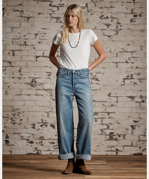 RRL(ダブル アール エル)の「コットン ジャージー クルーネック Tシャツ(Tシャツ/カットソー・レディース・ホワイト・1/2/3/4/5)」の6枚目の写真