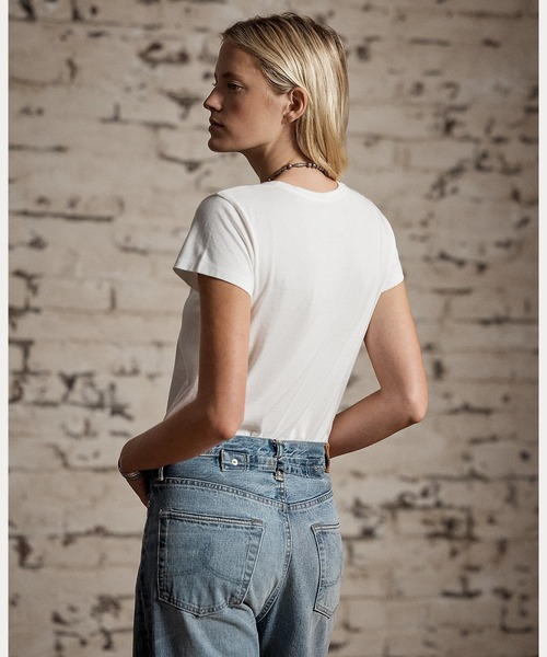 RRL(ダブル アール エル)の「コットン ジャージー クルーネック Tシャツ(Tシャツ/カットソー・レディース・ホワイト・1/2/3/4/5)」の5枚目の写真