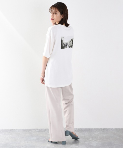 LOWRYS FARM（ローリーズファーム）の「フォトＢＩＧＴＥＥＳＳ　892687（ワンピース・レディース・ホワイト/チャコールグレー/ホワイト系その他・FREE）」の5枚目の写真