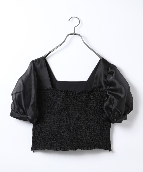 Heather(ヘザー)の「あいねねコラボシアーブラウス 892826(シャツ/ブラウス・レディース・ベージュ系その他/ブラック/ピンク・FREE)」の8枚目の写真