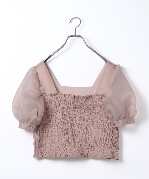 Heather(ヘザー)の「あいねねコラボシアーブラウス 892826(シャツ/ブラウス・レディース・ベージュ系その他/ブラック/ピンク・FREE)」の5枚目の写真