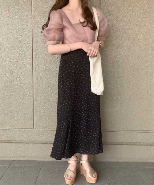 Heather(ヘザー)の「あいねねコラボシアーブラウス 892826(シャツ/ブラウス・レディース・ベージュ系その他/ブラック/ピンク・FREE)」の14枚目の写真