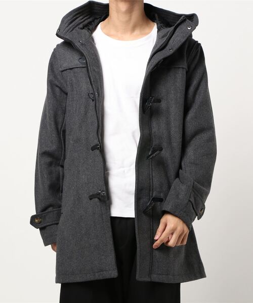 CORISCO(コリスコ)の「CORISCO-ライトメルトンダッフルコート (M1)(ダッフルコート・メンズ・チャコールグレー/ブラック/ネイビー/ブルー/ワインレッド/キャメル・MEDIUM/LARGE/X-LARGE)」の3枚目の写真
