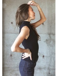 ALEXIA STAM | Rib Knit Sleeveless High Neck Top/リブニットスリーブレスハイネックトップ(ニット/セーター)
