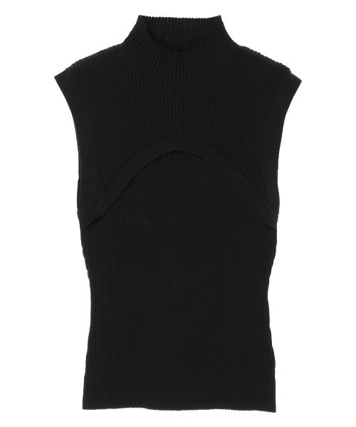 ALEXIA STAM（アリシアスタン）の「【JJ 2月号掲載】Rib Knit Sleeveless High Neck Top/リブニットスリーブレスハイネックトップ（ニット/セーター・レディース・アイボリー/ブラック/モカ・FREE）」の22枚目の写真
