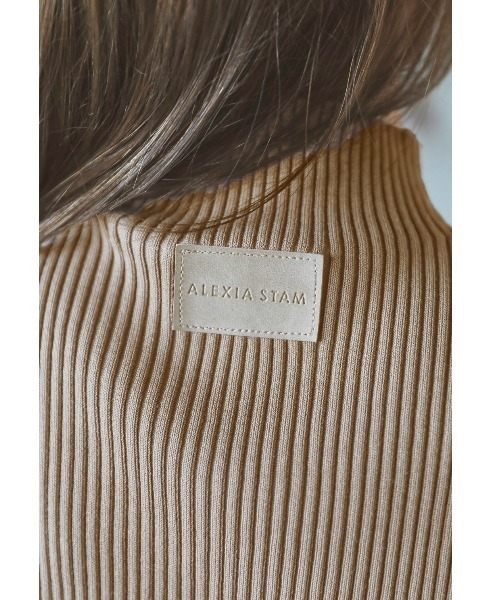 ALEXIA STAM（アリシアスタン）の「【JJ 2月号掲載】Rib Knit Sleeveless High Neck Top/リブニットスリーブレスハイネックトップ（ニット/セーター・レディース・アイボリー/ブラック/モカ・FREE）」の16枚目の写真