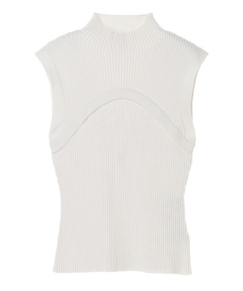 ALEXIA STAM（アリシアスタン）の「【JJ 2月号掲載】Rib Knit Sleeveless High Neck Top/リブニットスリーブレスハイネックトップ（ニット/セーター・レディース・アイボリー/ブラック/モカ・FREE）」の18枚目の写真