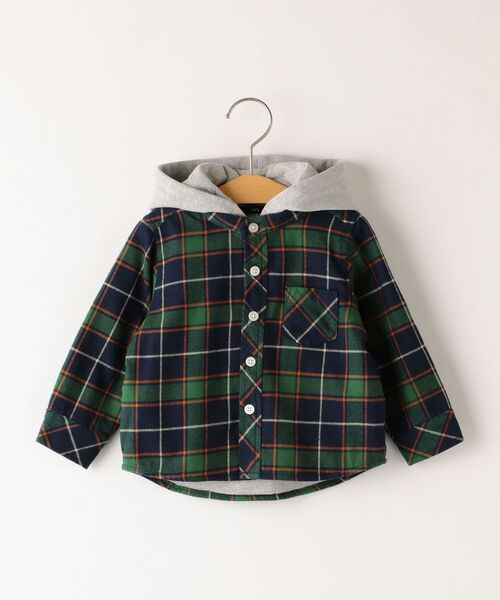 セール Ships Kids フード付き ネル チェック シャツ 80 90cm シャツ ブラウス Ships シップス のファッション通販 Zozotown