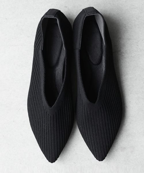 antiqua(アンティカ)の「Vカットニットパンプス(パンプス・レディース・ブラック/カーキ・LL/S/M/L)」の8枚目の写真