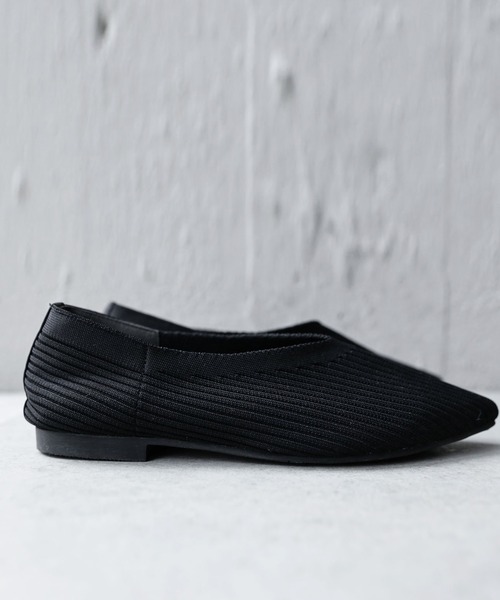 antiqua(アンティカ)の「Vカットニットパンプス(パンプス・レディース・ブラック/カーキ・LL/S/M/L)」の5枚目の写真