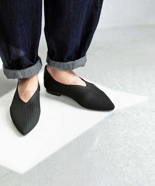 antiqua(アンティカ)の「Vカットニットパンプス(パンプス・レディース・ブラック/カーキ・LL/S/M/L)」の15枚目の写真